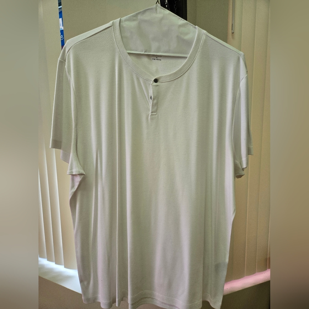 Alfani White Short Sleeve Tee Casual Shirt